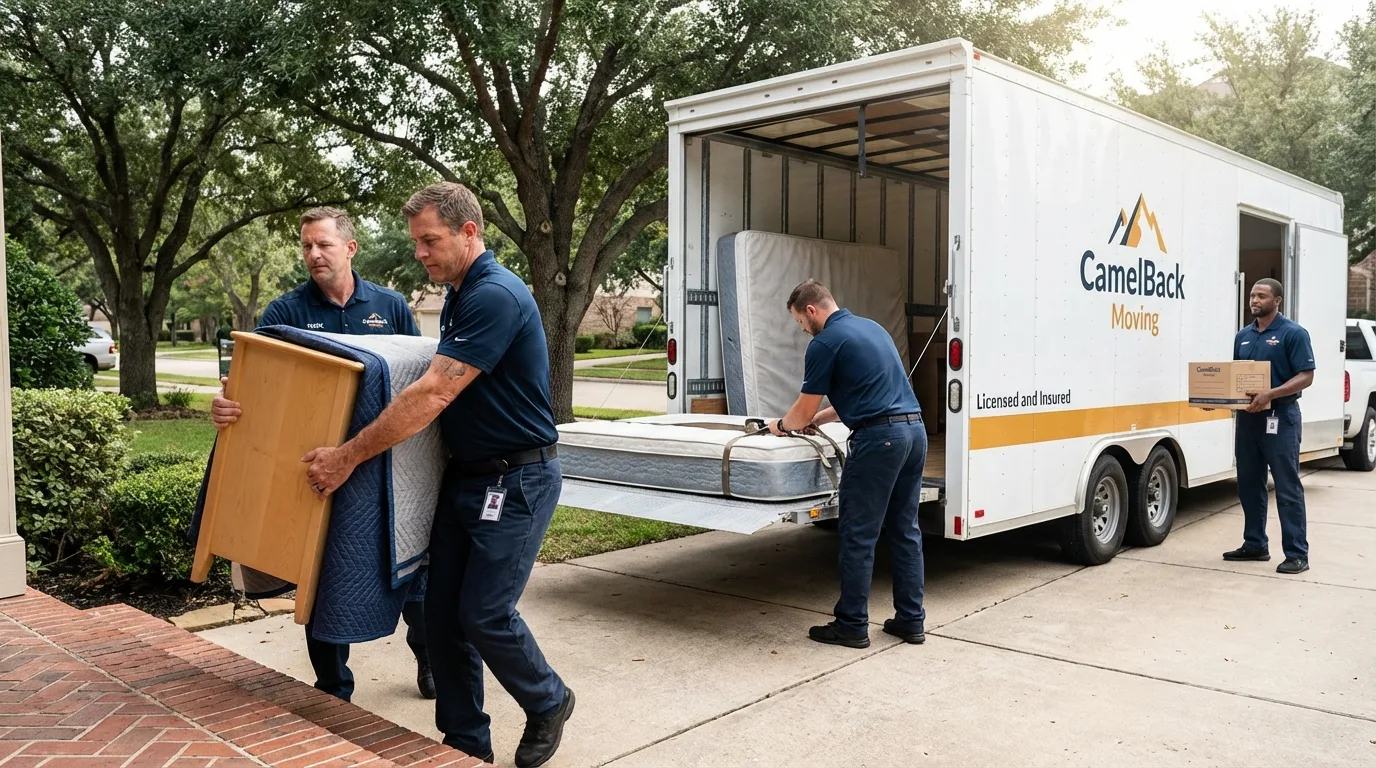 Crew loading residential truck for cross-state move from London, KY